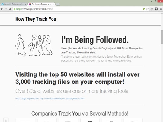 Epic privacy browser