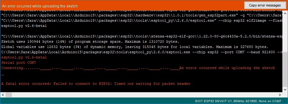 ������� �������� �������� ���� � ESP32