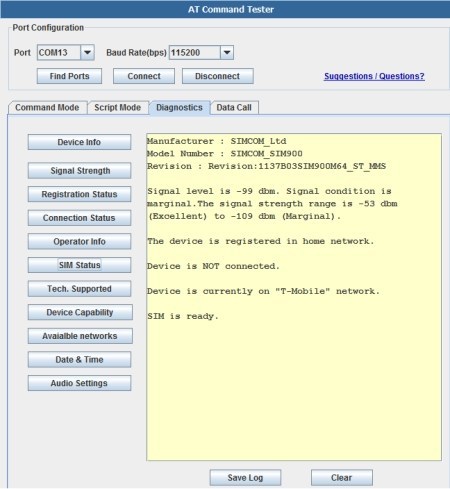 AT Command Tester