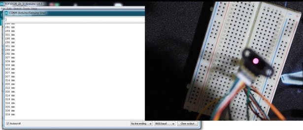 Arduino и лазерный датчик расстояния ToF10120 Arduino и лазерный датчик расстояния ToF10120