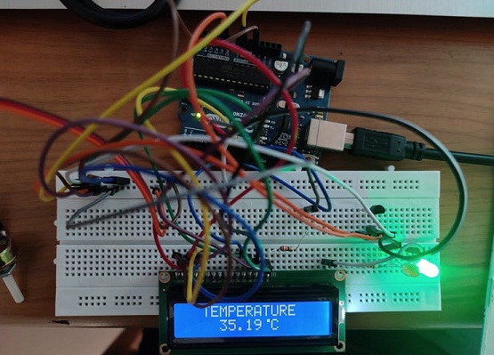�������� ��������� �� ������ Arduino ������� ����������� LM35 ������ ������