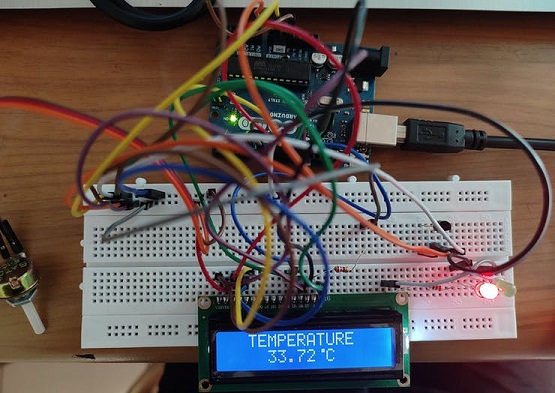�������� ��������� �� ������ Arduino ������� ����������� LM35 ������ ������